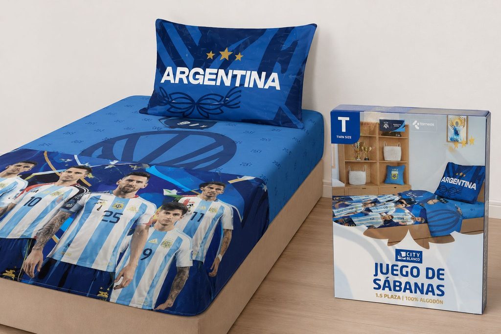 sabana twin (1/2)
1 funda de almohada
1 sabana plana argentina
1 sabana ajustable argentina