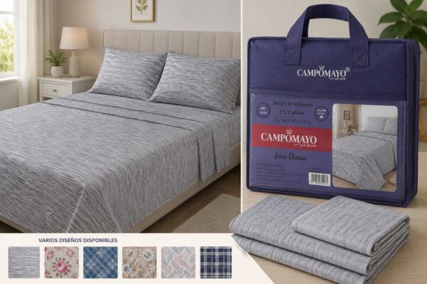 CAMPOMAYO JUEGO DE SABANAS  ESTAMPADA 2 PLAZAS Y MEDIA