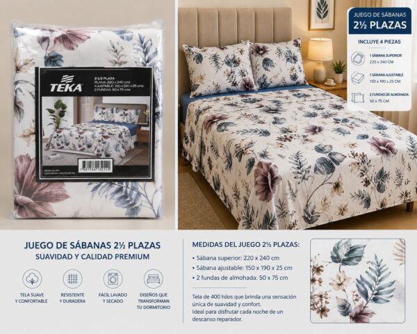 JUEGOS DE SABANA PREMIUM TEKA 2/1 - Imagen 3