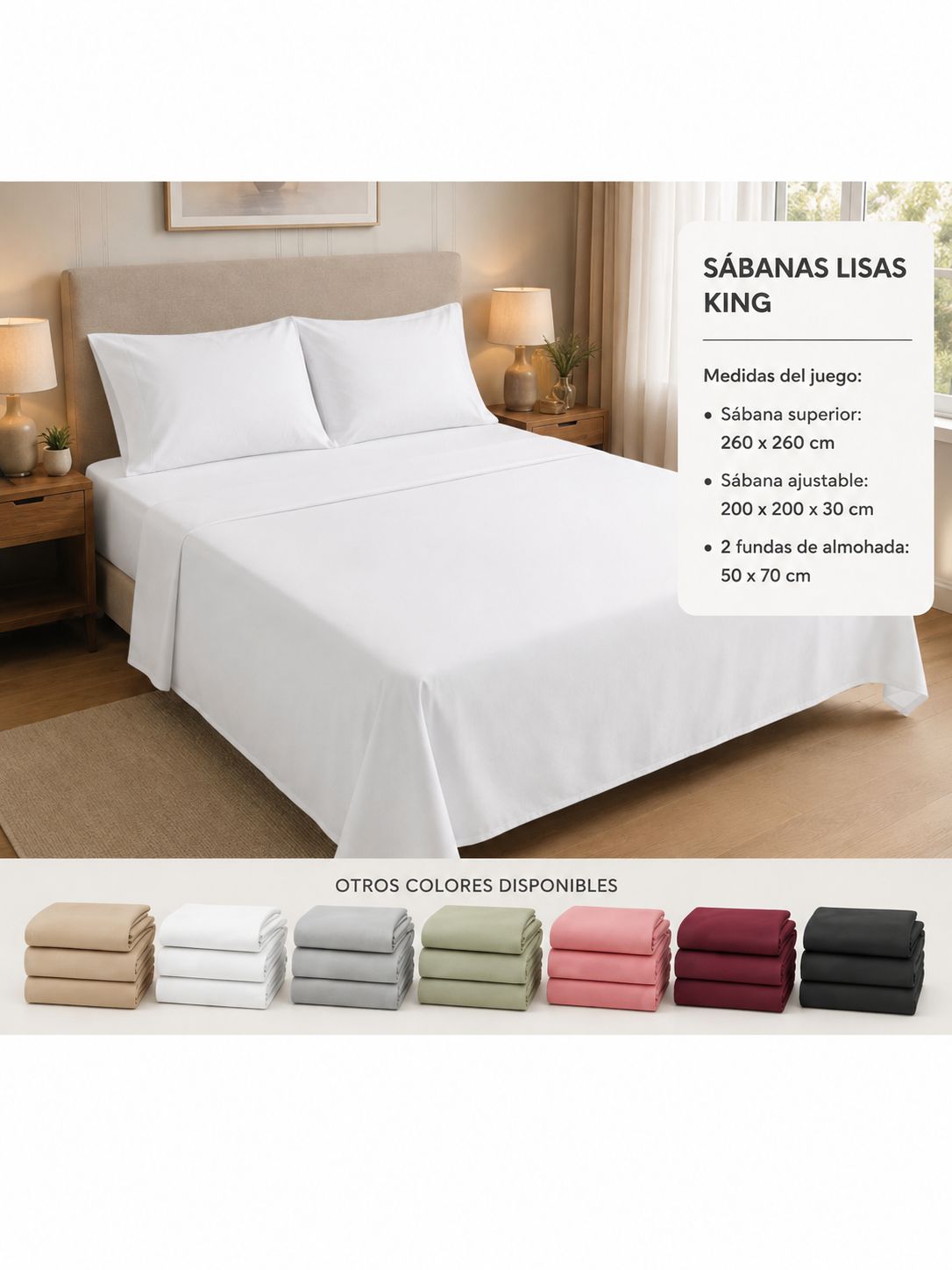 JUEGO DE SABANA KING - Imagen 2