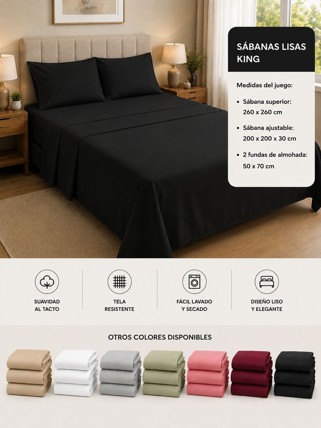 JUEGO DE SABANA KING - Imagen 4