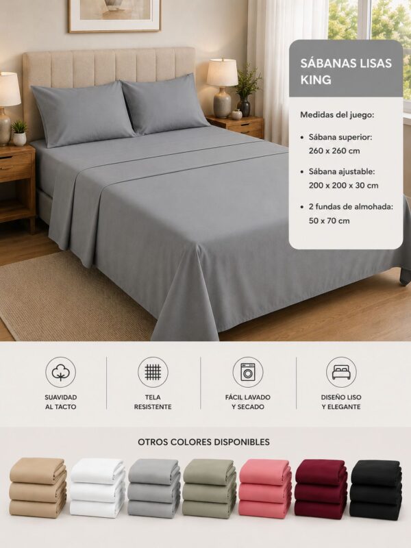 JUEGO DE SABANA KING - Imagen 5