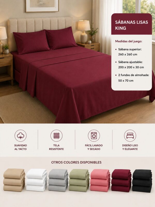 JUEGO DE SABANA KING - Imagen 3