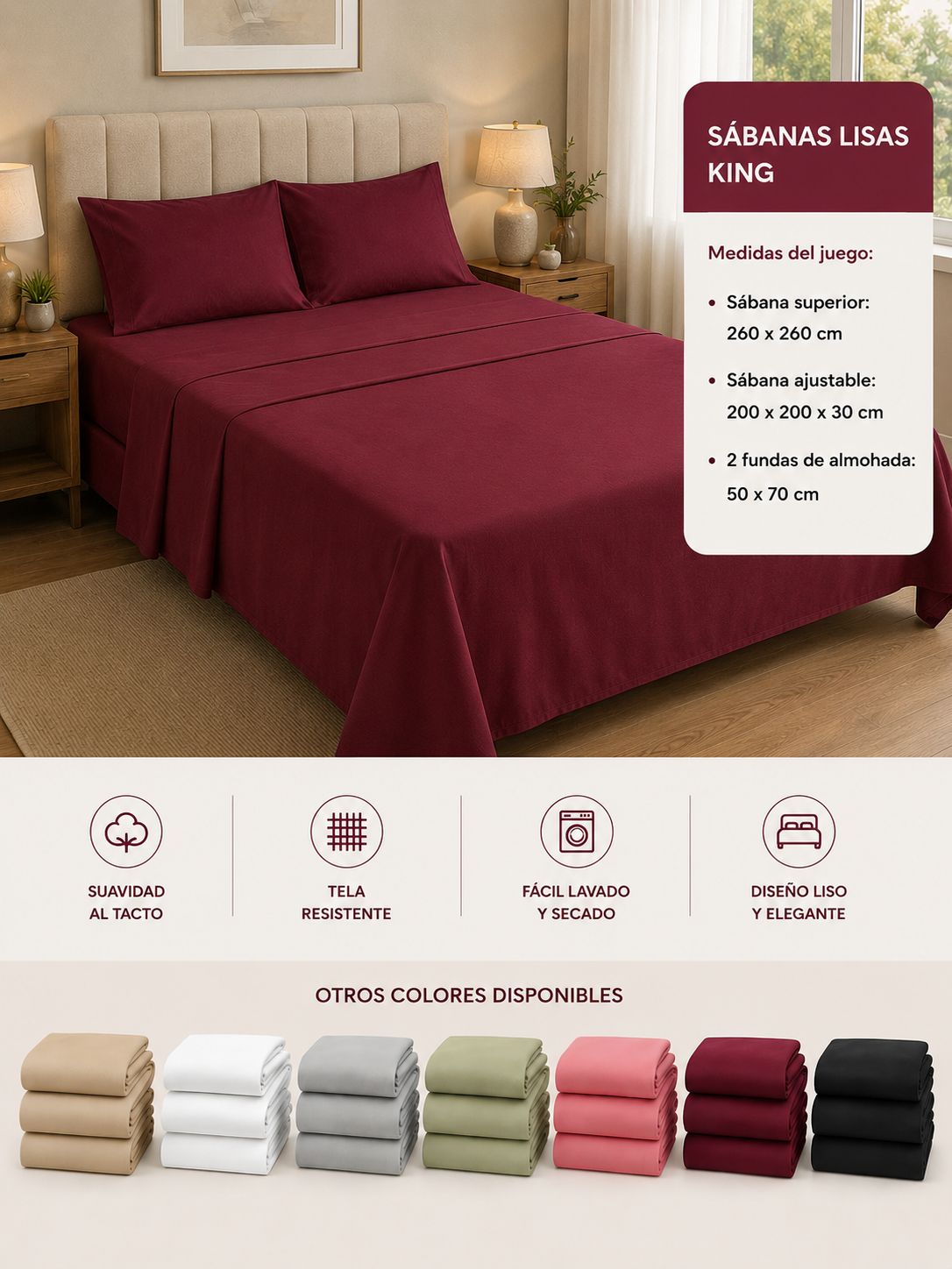 JUEGO DE SABANA KING - Imagen 3