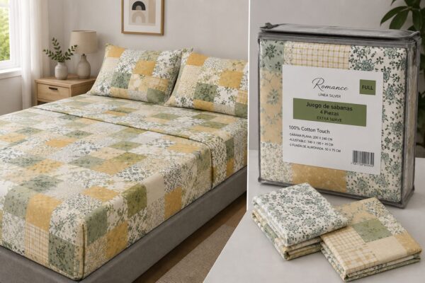 JUEGO DE SABANAS ROMANCE LINEA SILVER- FULL 2 PLAZAS - Imagen 8