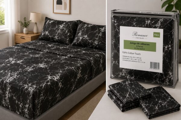 JUEGO DE SABANAS ROMANCE LINEA SILVER- FULL 2 PLAZAS - Imagen 11
