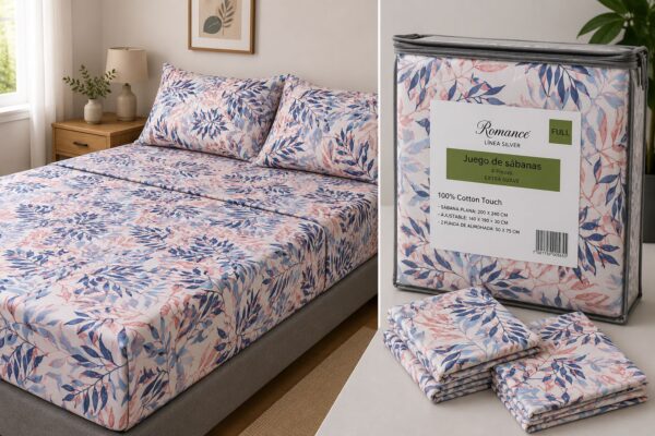 JUEGO DE SABANAS ROMANCE LINEA SILVER- FULL 2 PLAZAS - Imagen 4