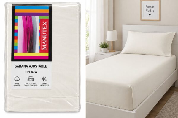 SABANAS AJUSTABLE MANUTEX 1 PLAZA