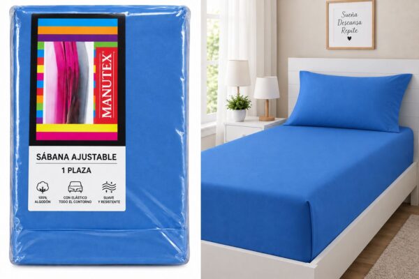 SABANAS AJUSTABLE MANUTEX  1 PLAZA - Imagen 10