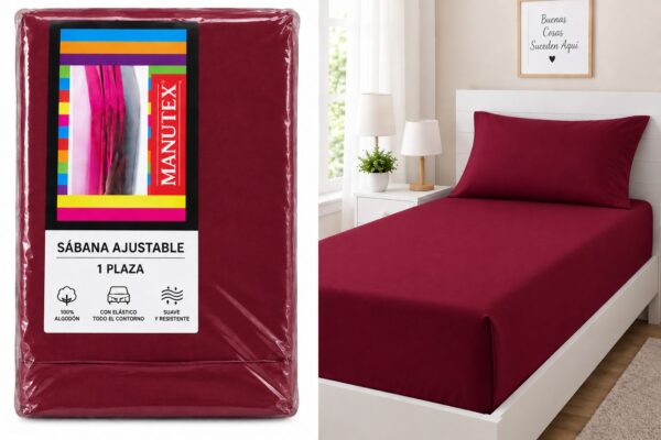 SABANAS AJUSTABLE MANUTEX  1 PLAZA - Imagen 7