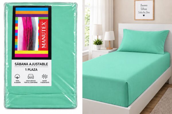 SABANAS AJUSTABLE MANUTEX  1 PLAZA - Imagen 5