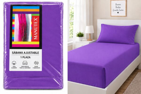 SABANAS AJUSTABLE MANUTEX  1 PLAZA - Imagen 4