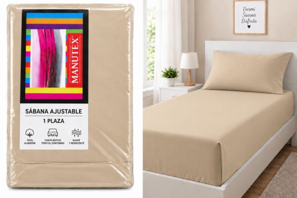 SABANAS AJUSTABLE MANUTEX  1 PLAZA - Imagen 3
