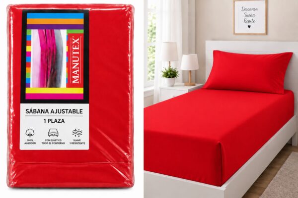 SABANAS AJUSTABLE MANUTEX  1 PLAZA - Imagen 6