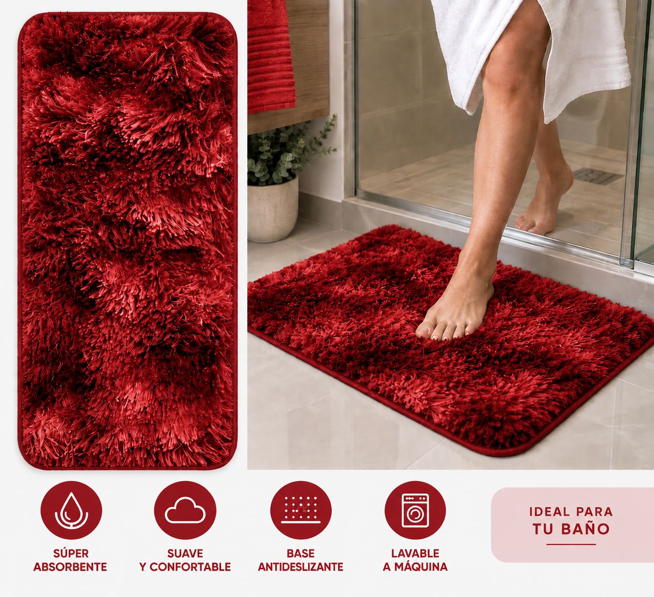 ALFOMBRAS PIEL DE MONO PREMIUM CON BASE ANTIDESLIZANTE - Imagen 6