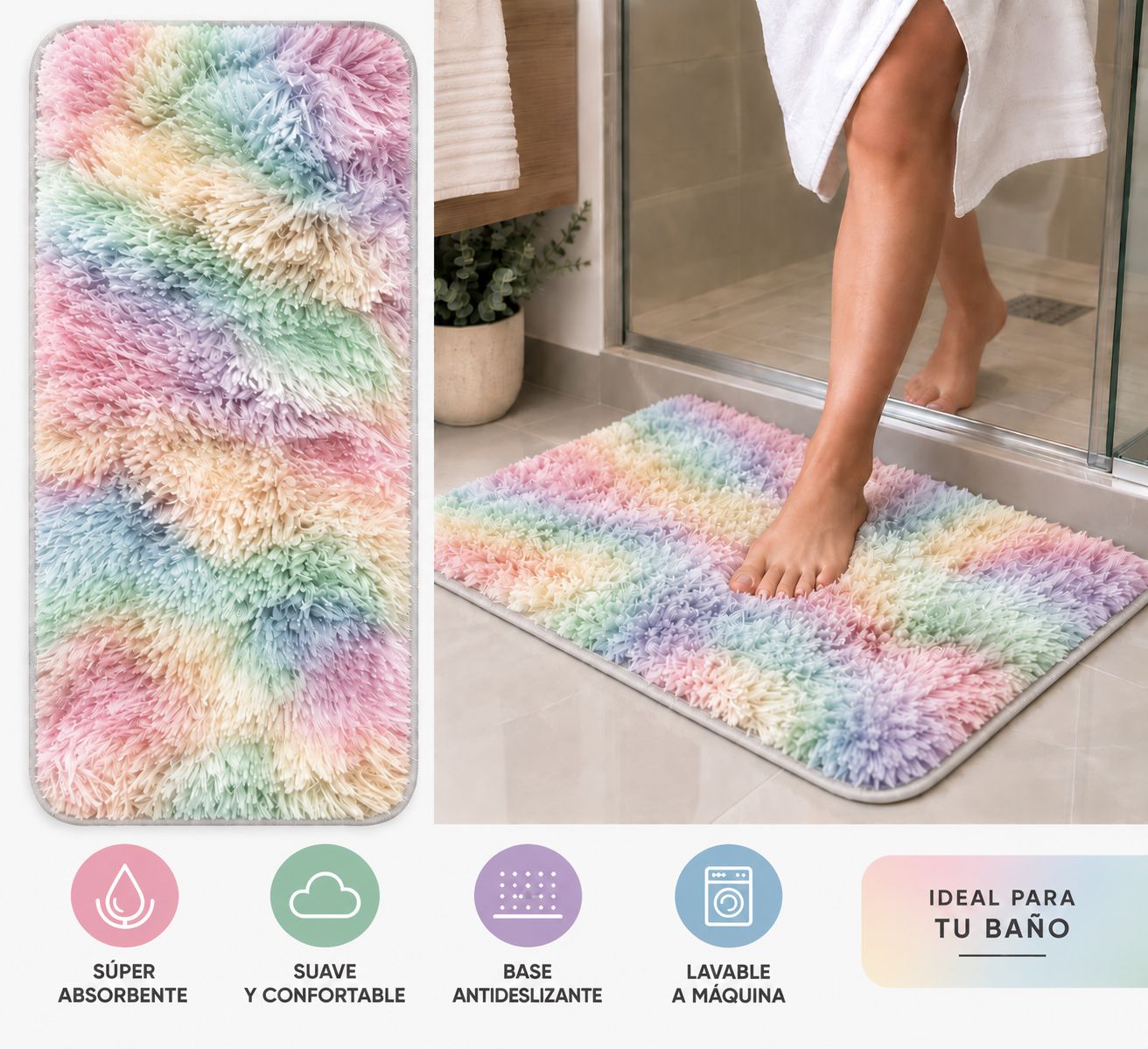 ALFOMBRAS PIEL DE MONO PREMIUM CON BASE ANTIDESLIZANTE - Imagen 5