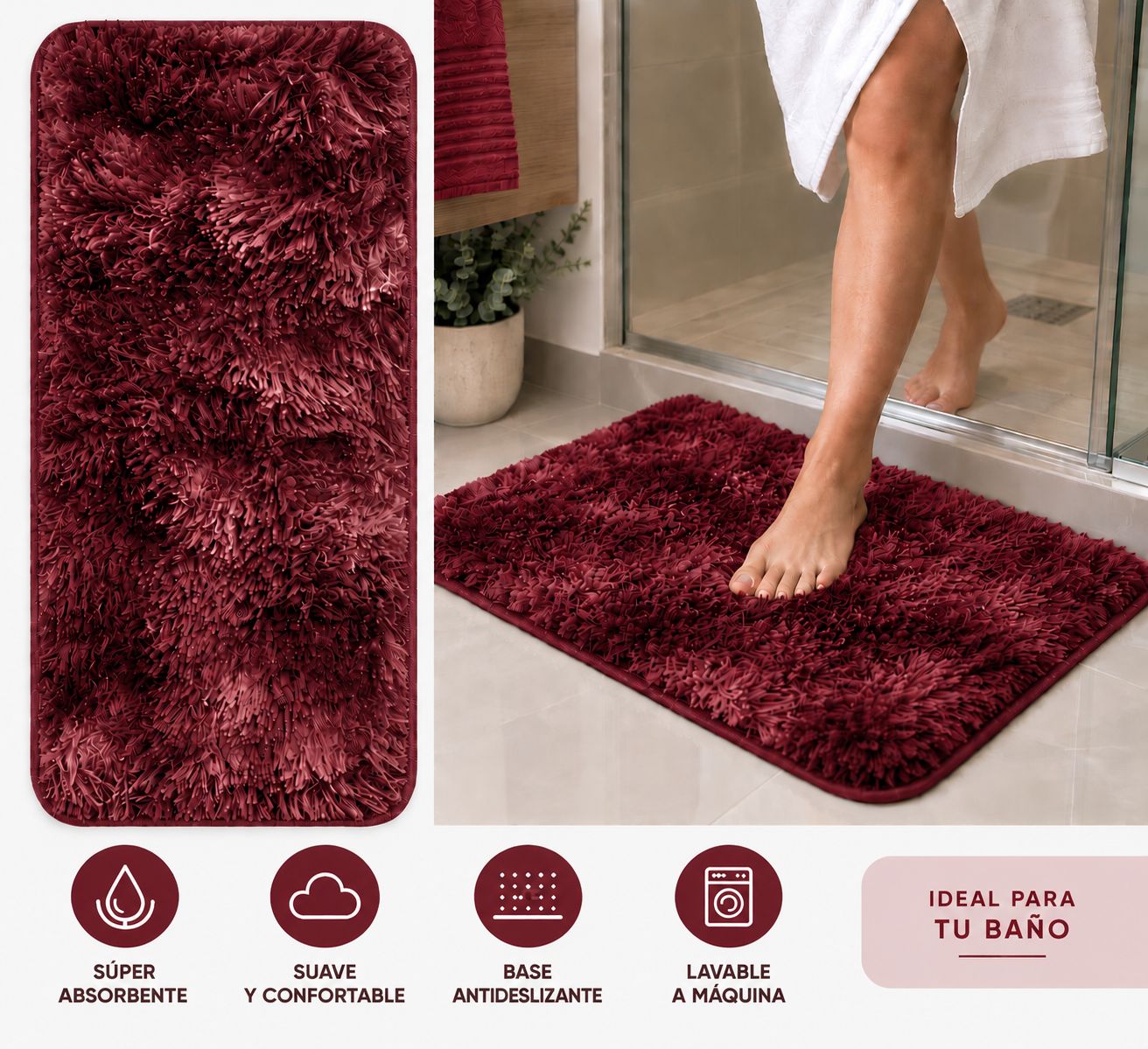 ALFOMBRAS PIEL DE MONO PREMIUM CON BASE ANTIDESLIZANTE - Imagen 4