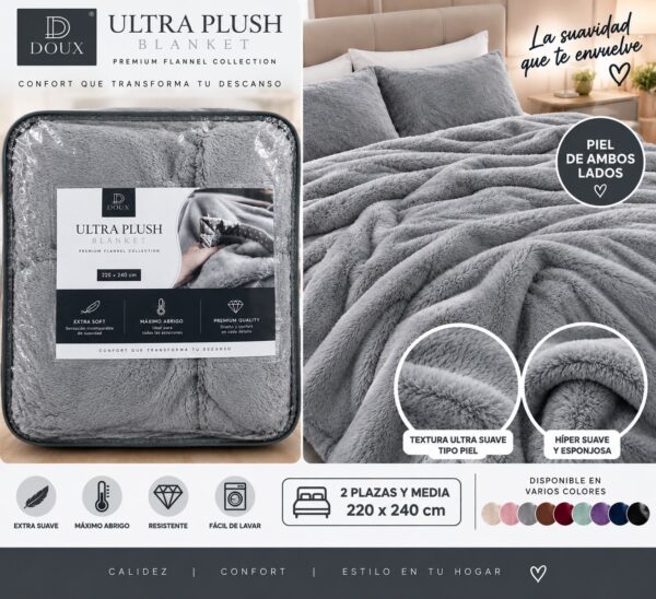 MANTAS TRIPLE PIEL 2 PLAZAS Y MEDIA 5.5KG 220X240 - Imagen 5