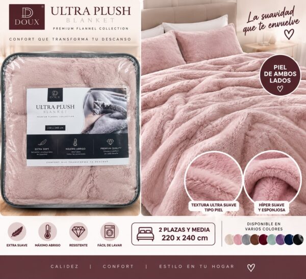 MANTAS TRIPLE PIEL 2 PLAZAS Y MEDIA 5.5KG 220X240 - Imagen 6