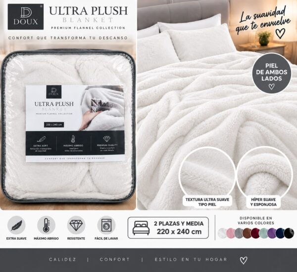 MANTAS TRIPLE PIEL 2 PLAZAS Y MEDIA 5.5KG 220X240 - Imagen 7