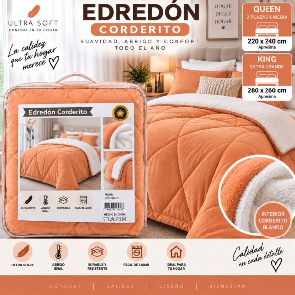 ENDREDON 2 PLAZAS Y MEDIA CON CORDERITO 6kg 220X240 - Imagen 3