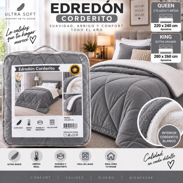 ENDREDON 2 PLAZAS Y MEDIA CON CORDERITO 6kg 220X240