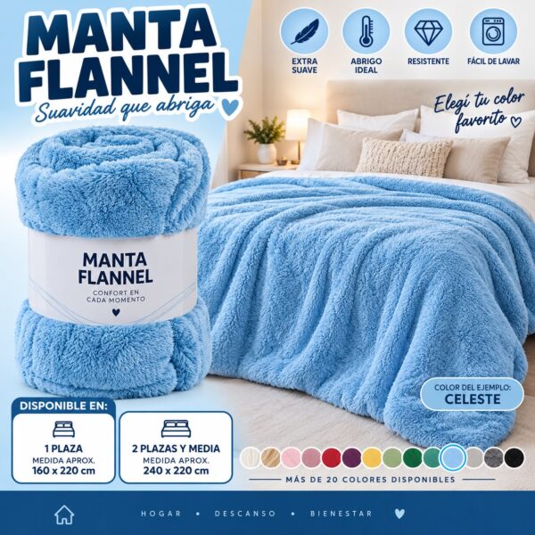 MANTAS FLANNEN 100% ALGODON - Imagen 9