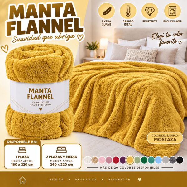 MANTAS FLANNEN 100% ALGODON - Imagen 10