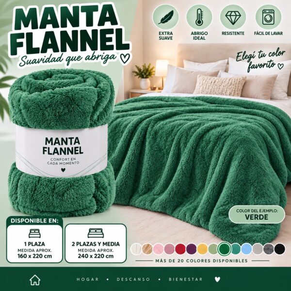 MANTAS FLANNEN 100% ALGODON - Imagen 6