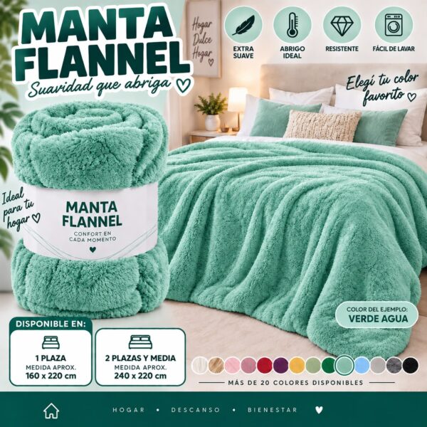MANTAS FLANNEN 100% ALGODON
