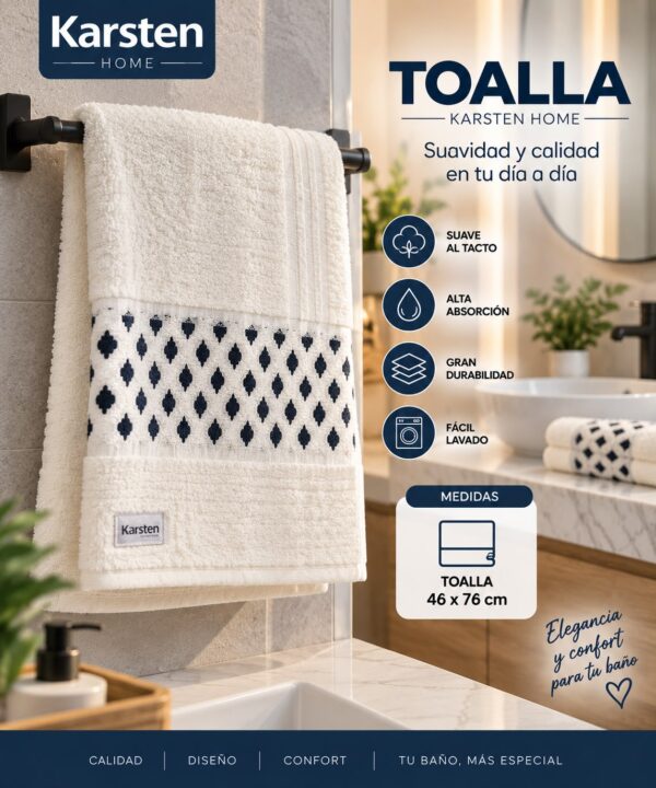 TOALLON KARSTEN 100% ALGODON 750grms 1.00x1.70