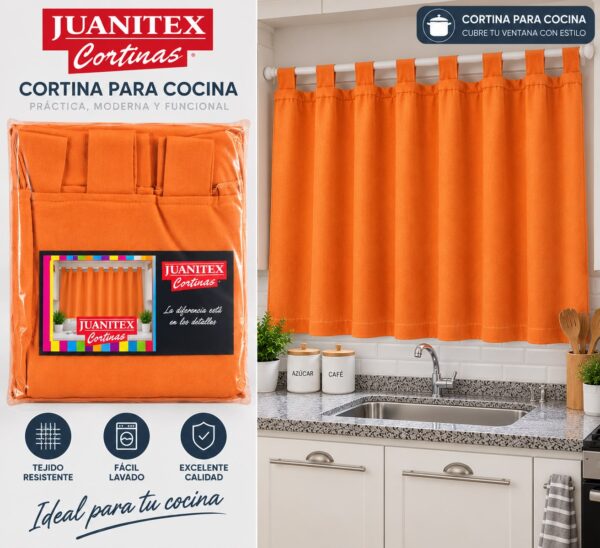 CORTINAS TROPICAL MECANICO CORTAS 120 X 120CM LISAS