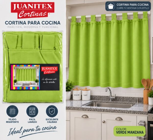 Alternative view of CORTINAS TROPICAL MECANICO CORTAS 120 X 120CM LISAS