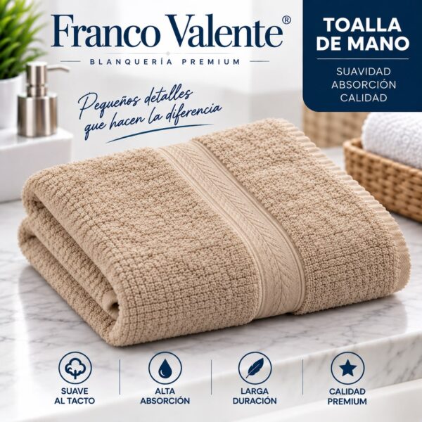 PACK DE 12u TOALLA DE MANO Y CARA FRANCO VALENTE 50x30 - Imagen 10