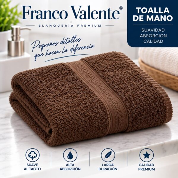 PACK DE 12u TOALLA DE MANO Y CARA FRANCO VALENTE 50x30 - Imagen 11