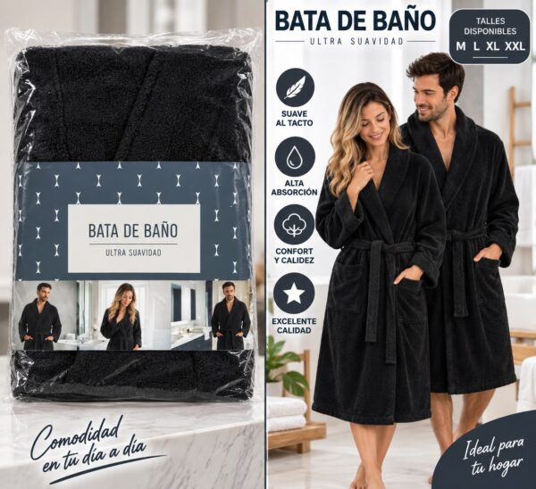 BATAS DE BAÑO ULTRA SUAVE SWEET HOME PESADOS S AL XXL