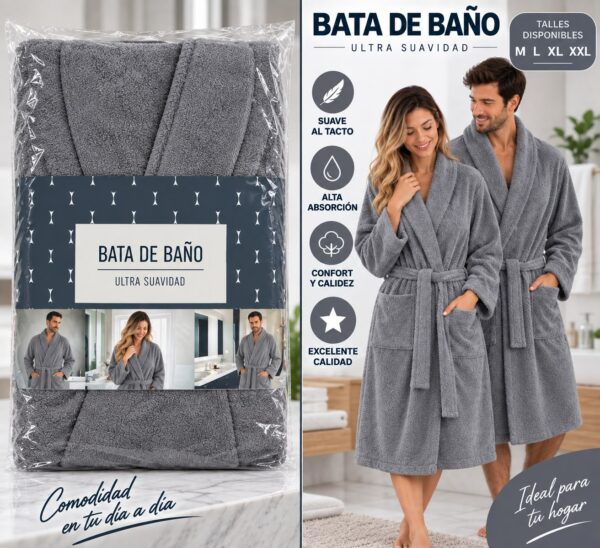 BATAS DE BAÑO ULTRA SUAVE SWEET HOME PESADOS S AL XXL - Imagen 7