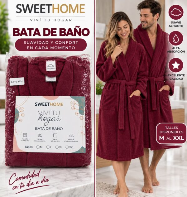 Alternative view of BATAS DE BAÑO ULTRA SUAVE SWEET HOME PESADOS S AL XXL