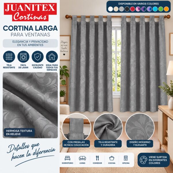 CORTINA LARGA TROPICAL MECANICO LABRADA 140 X 200CM - Imagen 3