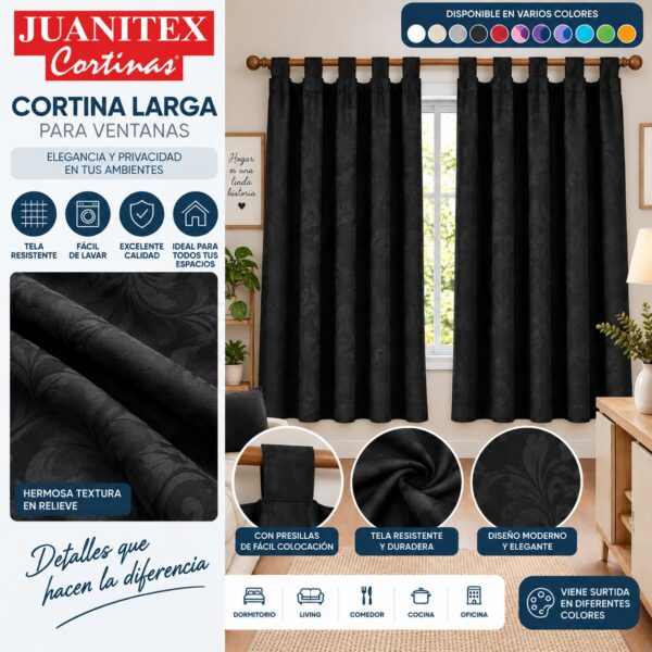 Alternative view of CORTINA LARGA TROPICAL MECANICO LABRADA 140 X 200CM