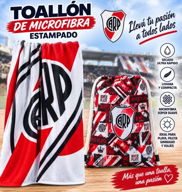 TOALLON DE RIVER CON LA MOCHILA DE REGALO - Imagen 3