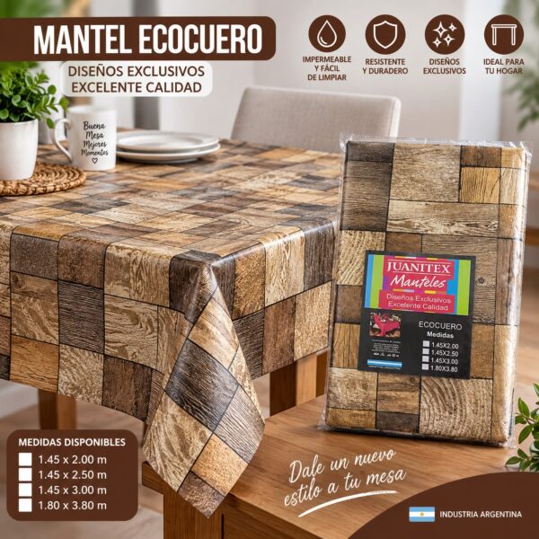 MANTEL ECOCUERO PESADO 2.00 X 1.45M