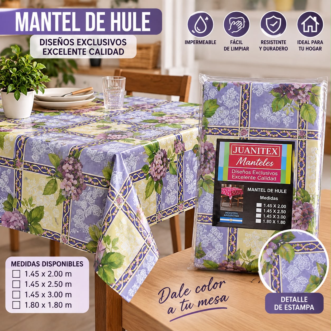 MANTELES DE HULE LIVIANO 2.00 X 1.40 M - Imagen 5