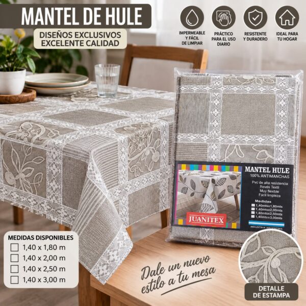 Alternative view of MANTELES DE HULE LIVIANO 2.00 X 1.40 M