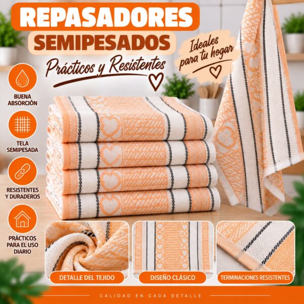 REPASADOR EUROPEO x12 UNIDADES 100% ALGODON - Imagen 4