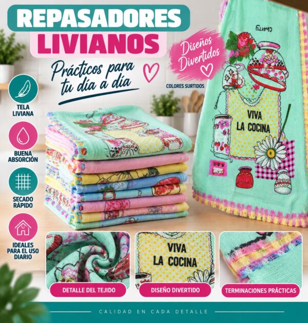 REPASADORES FLECOS 12 UNIDADES