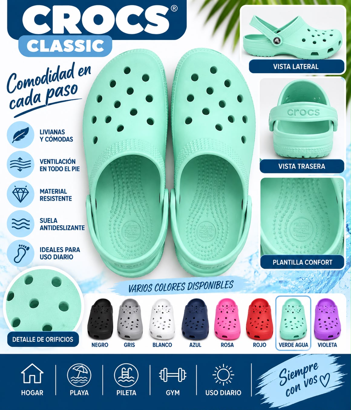 CROCS CLASSIC PARA NIÑO Y NIÑA BULTO 12 UNIDADES DEL 24 AL 34 - Imagen 5