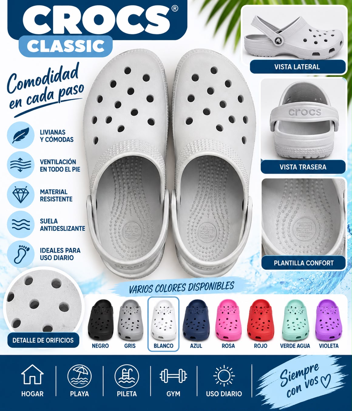 CROCS CLASSIC PARA NIÑO Y NIÑA BULTO 12 UNIDADES DEL 24 AL 34 - Imagen 2