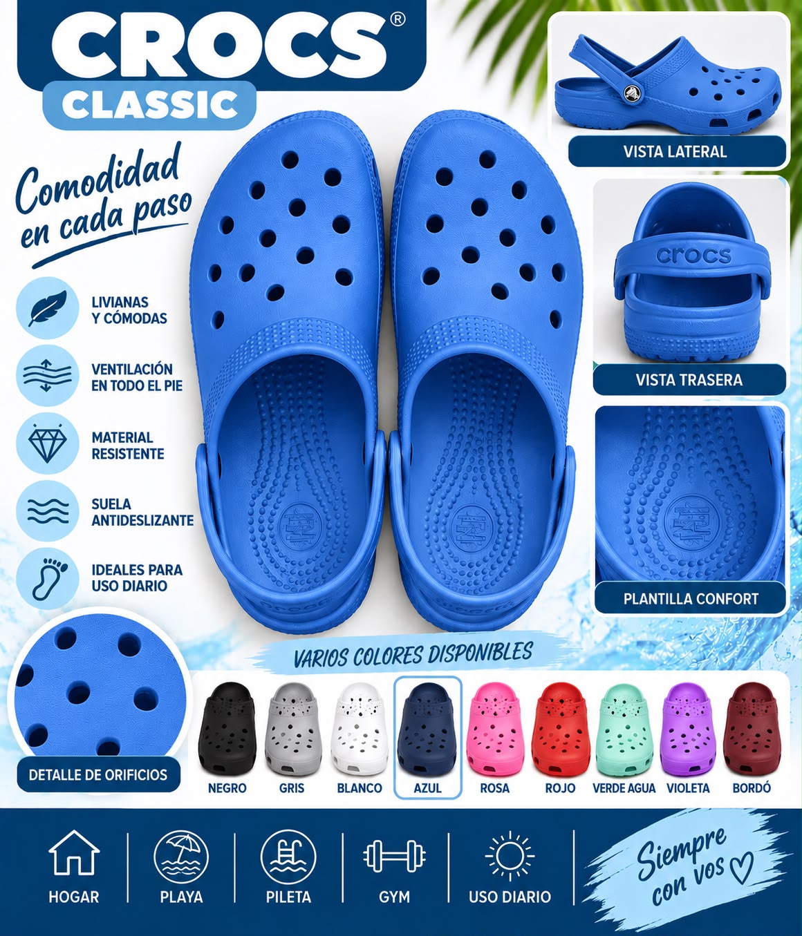 CROCS CLASSIC PARA NIÑO Y NIÑA BULTO 12 UNIDADES DEL 24 AL 34 - Imagen 3