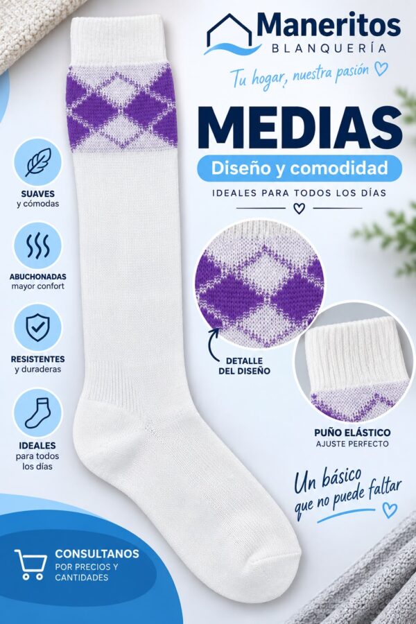MEDIAS TRES CUARTOS UNISEX SURTIDO X12 ALGODON